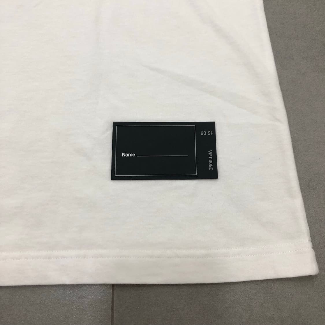 웰던 we11done 더티 오버사이즈 로고 패치 반팔티셔츠 L 상품이미지6