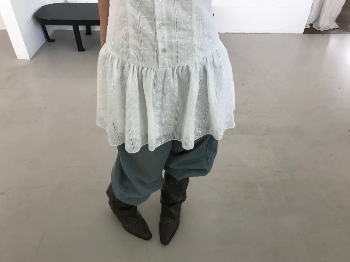 vintage lace sleeveless 상품이미지4