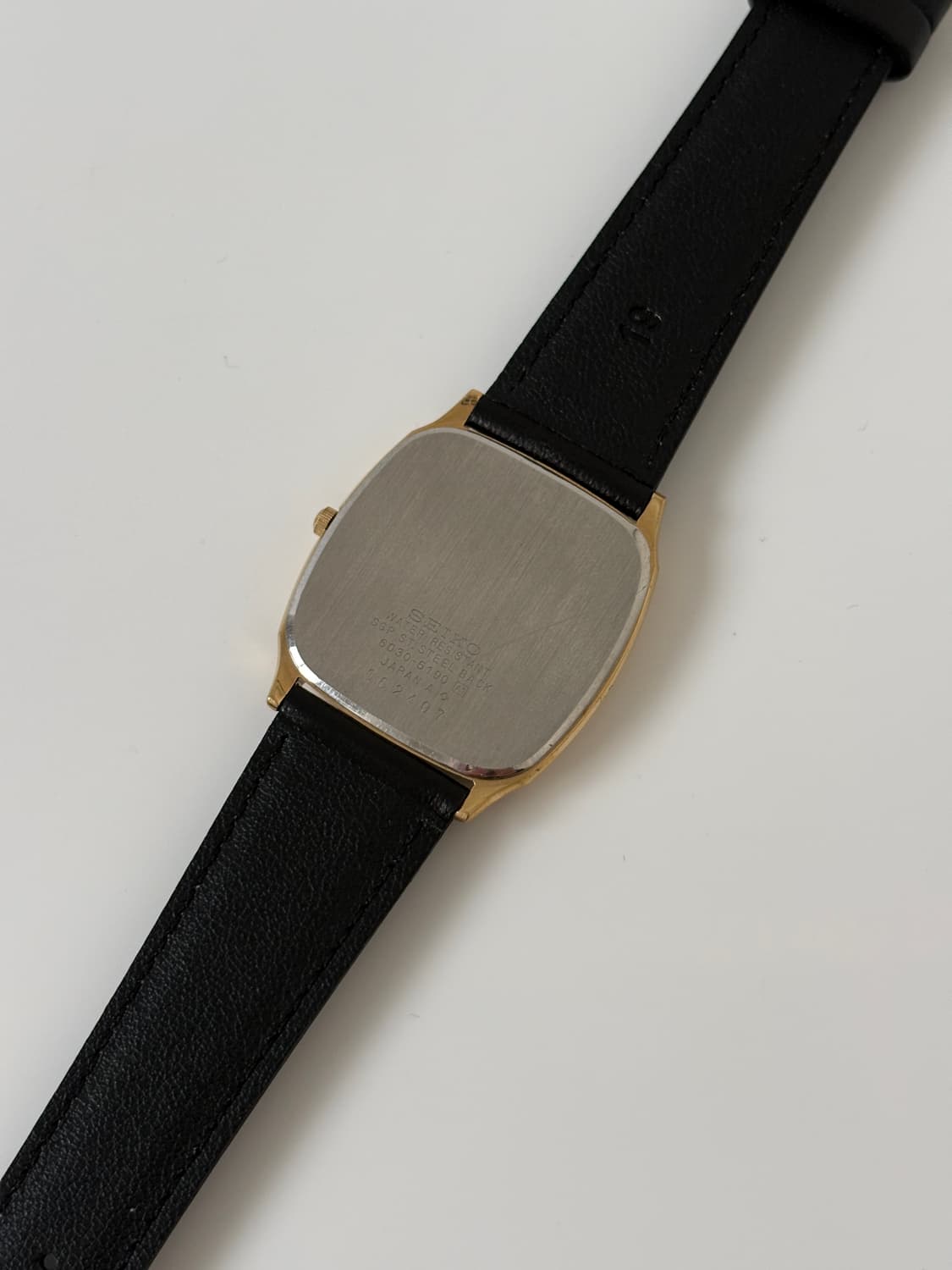 1980s Chariot Texture Gold Tank Quartz 상품이미지7