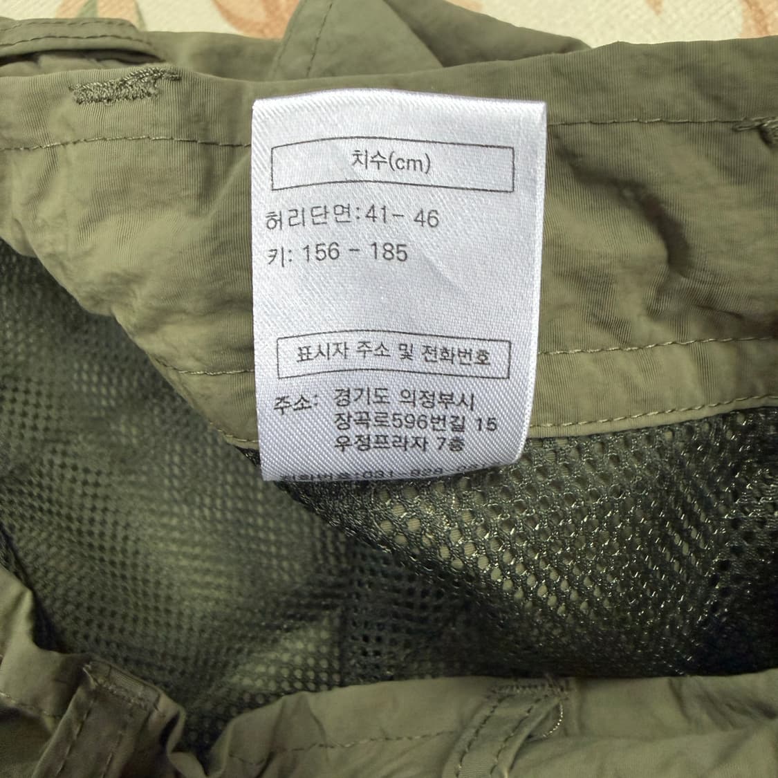 (L)엑스톤즈 XTONZ 우븐 카고셔링팬츠(카키) 상품이미지5