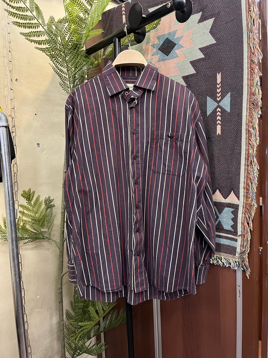 엠포리오 아르마니 스트라이프 포켓 셔츠 #csz667 상품이미지1