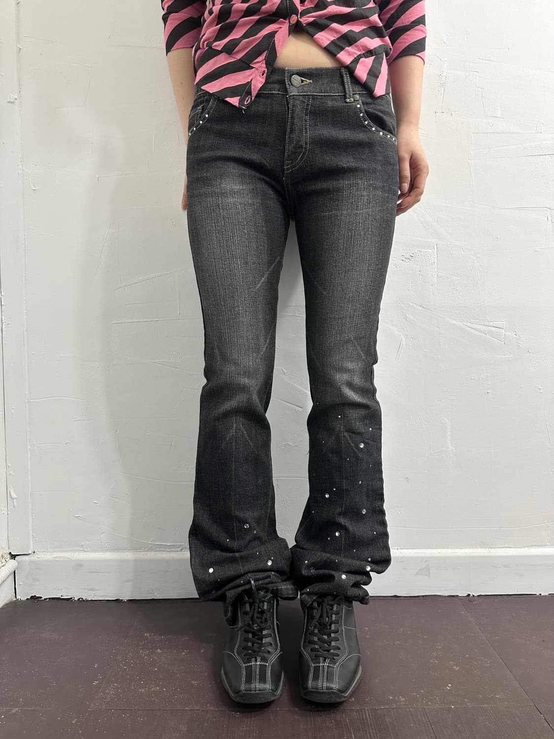 cynthia rowley denim cubic detail pants 상품이미지1