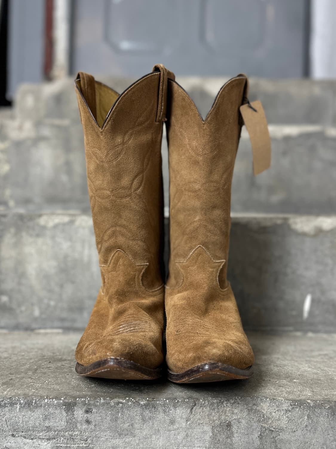 90's USA 토니라마 러프아웃 스웨이드 카우보이 웨스턴 부츠 상품이미지6