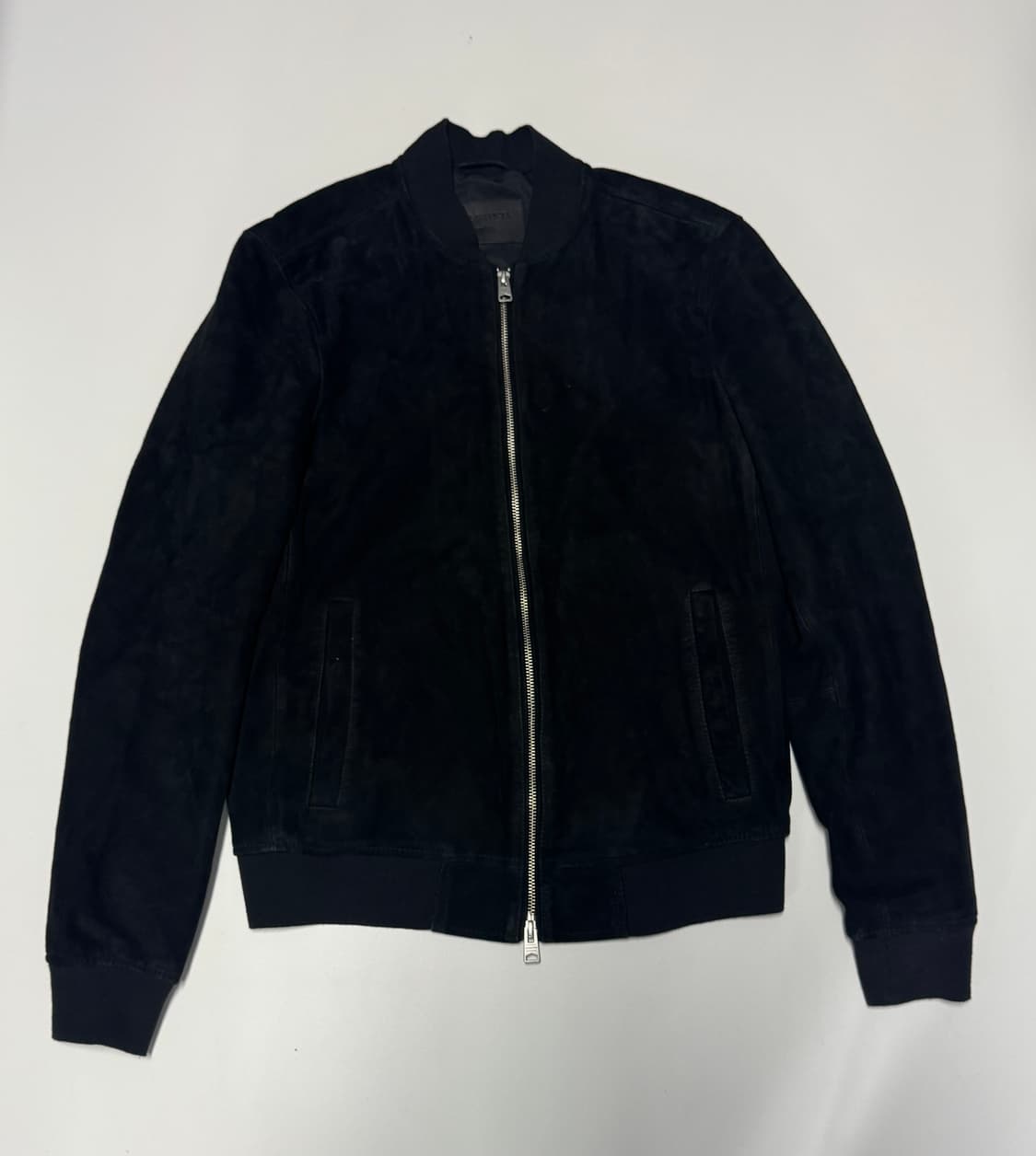 공용 정품!! 올세인츠 23년도 염소가죽 리얼 스웨이드 봄버 자켓 S 상품이미지1