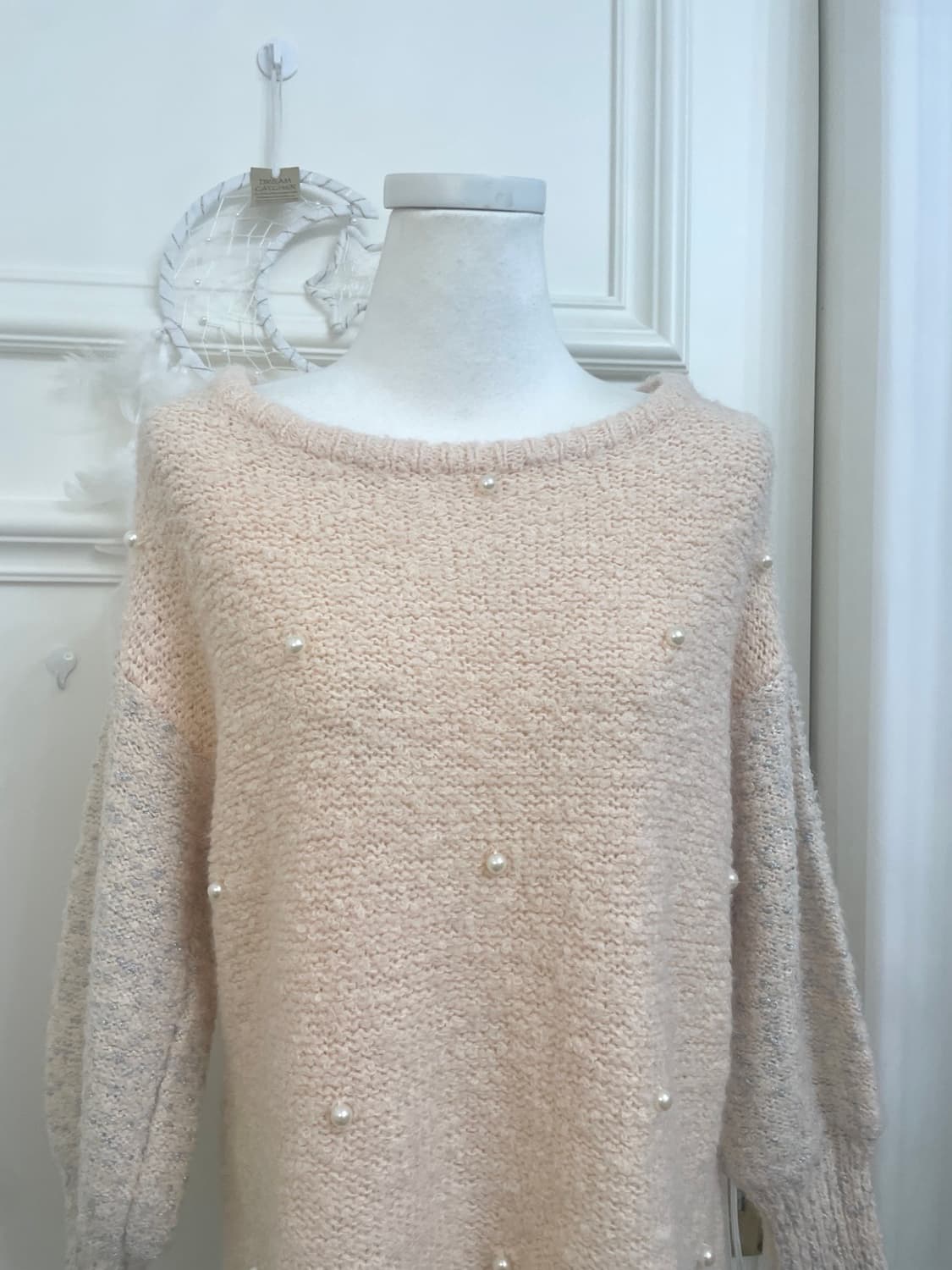 coral pearl point sleeve glitter lovely 상품이미지5