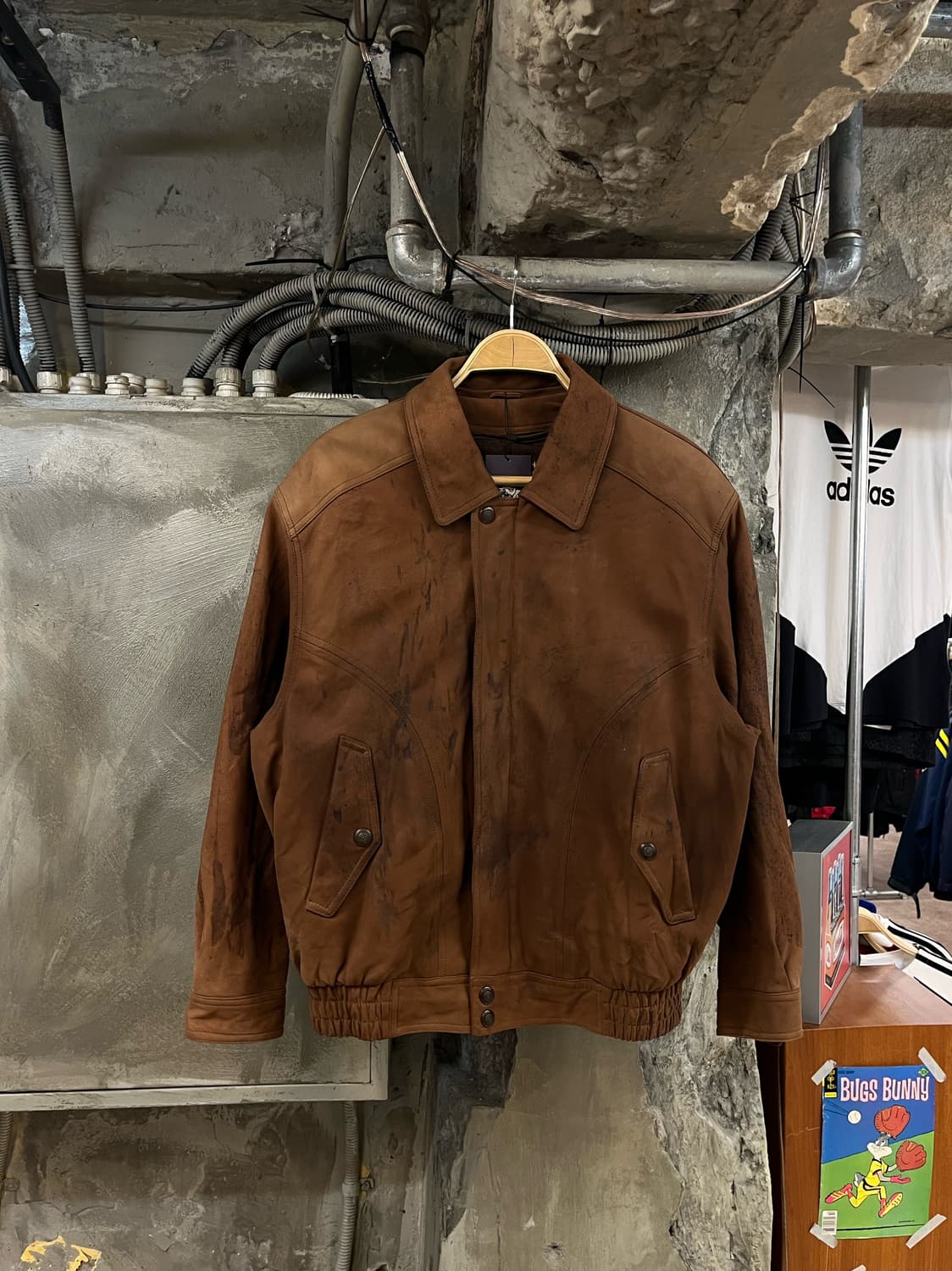 빈티지 양가죽 스웨이드 자켓 브라운 100 #csz2638 상품이미지1