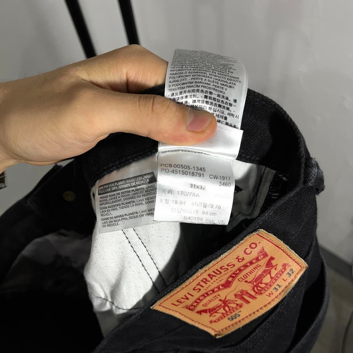 리바이스 505 블랙진 상품이미지7