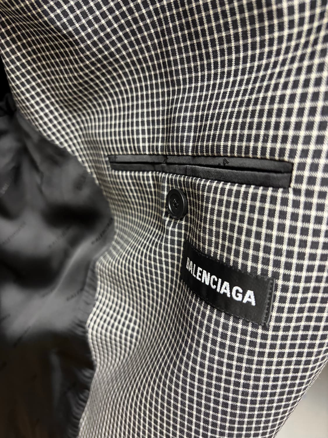 발렌시아가 체크 블레이저 상품이미지2