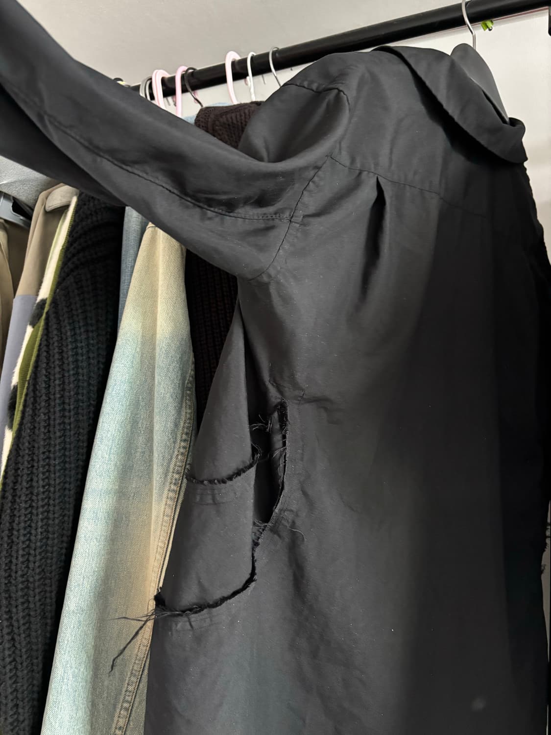 꼼데가르송블랙 패널셔츠 M 상품이미지5