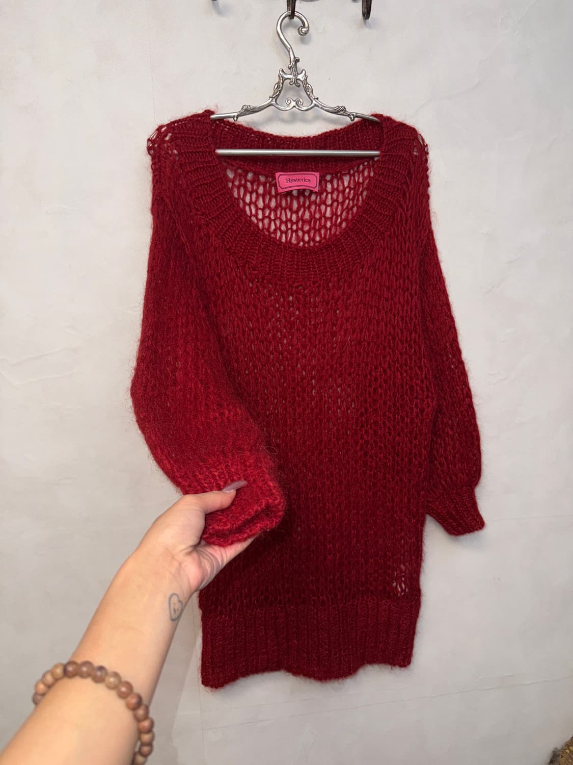 Hysteric Glamour red grunge net knit 상품이미지4