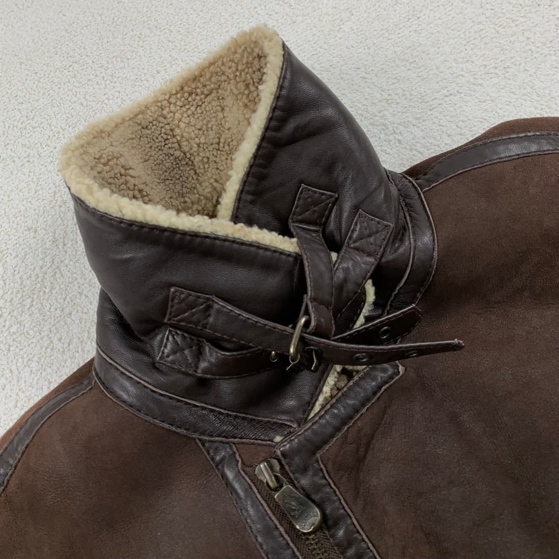 90s 노티카 램스킨 시어링 B-3 무스탕 플라이트 자켓 상품이미지3