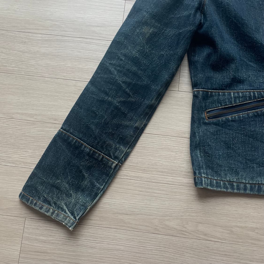 일본 빈티지 PPFM 워싱 데님 집업 자켓 청자켓 상품이미지6