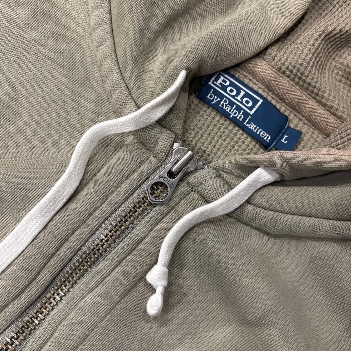 폴로 랄프로렌 카키 와플 라인 후디 집업 상품이미지3