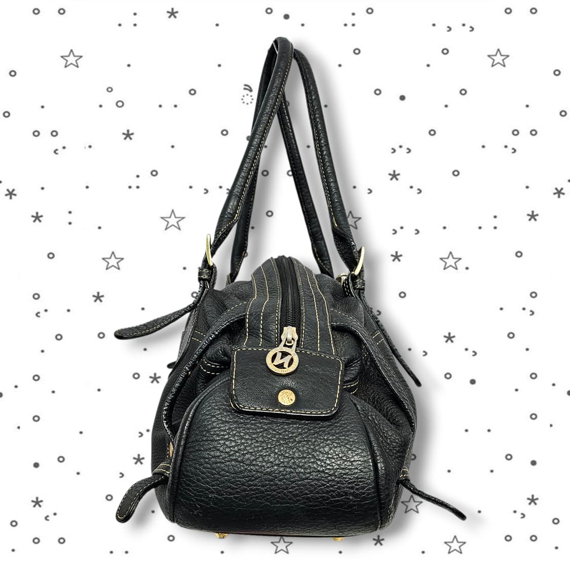 Nicole 니콜밀러 블랙 가죽 토트백 상품이미지5