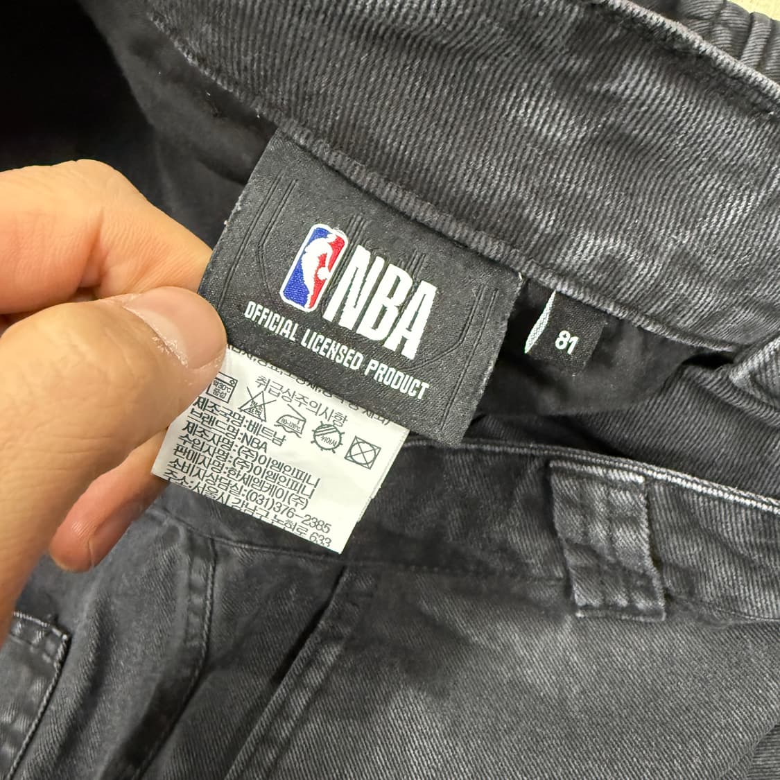 (32)엔비에이 NBA 흑청 카고데님팬츠 상품이미지3