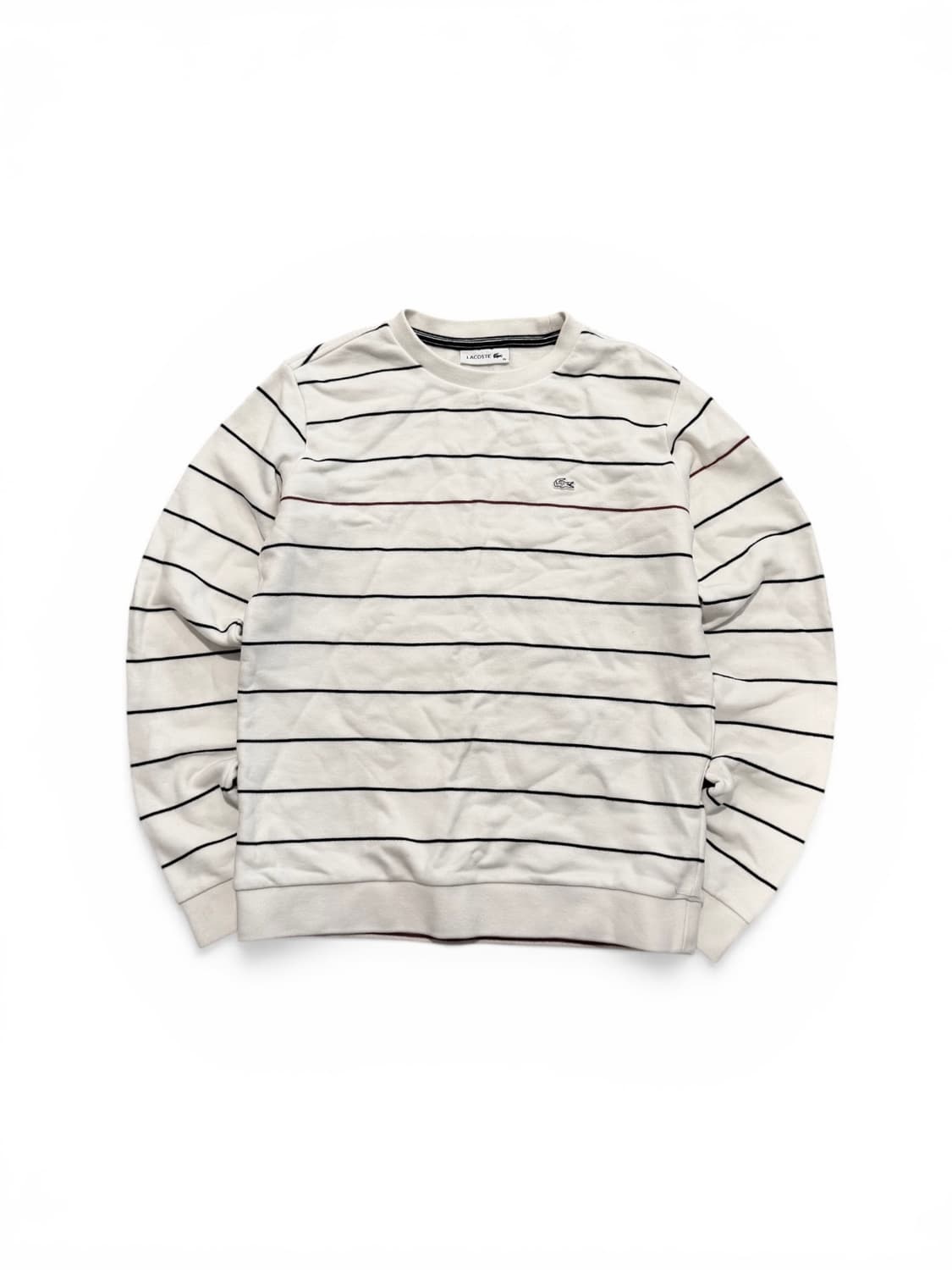 라코스테 스트라이프 라운드 맨투맨 상품이미지1