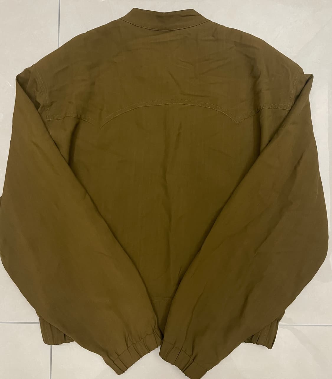 렉토 24SS 카소토 비스코스 볼링 점퍼 카키 브라운 M  상품이미지5