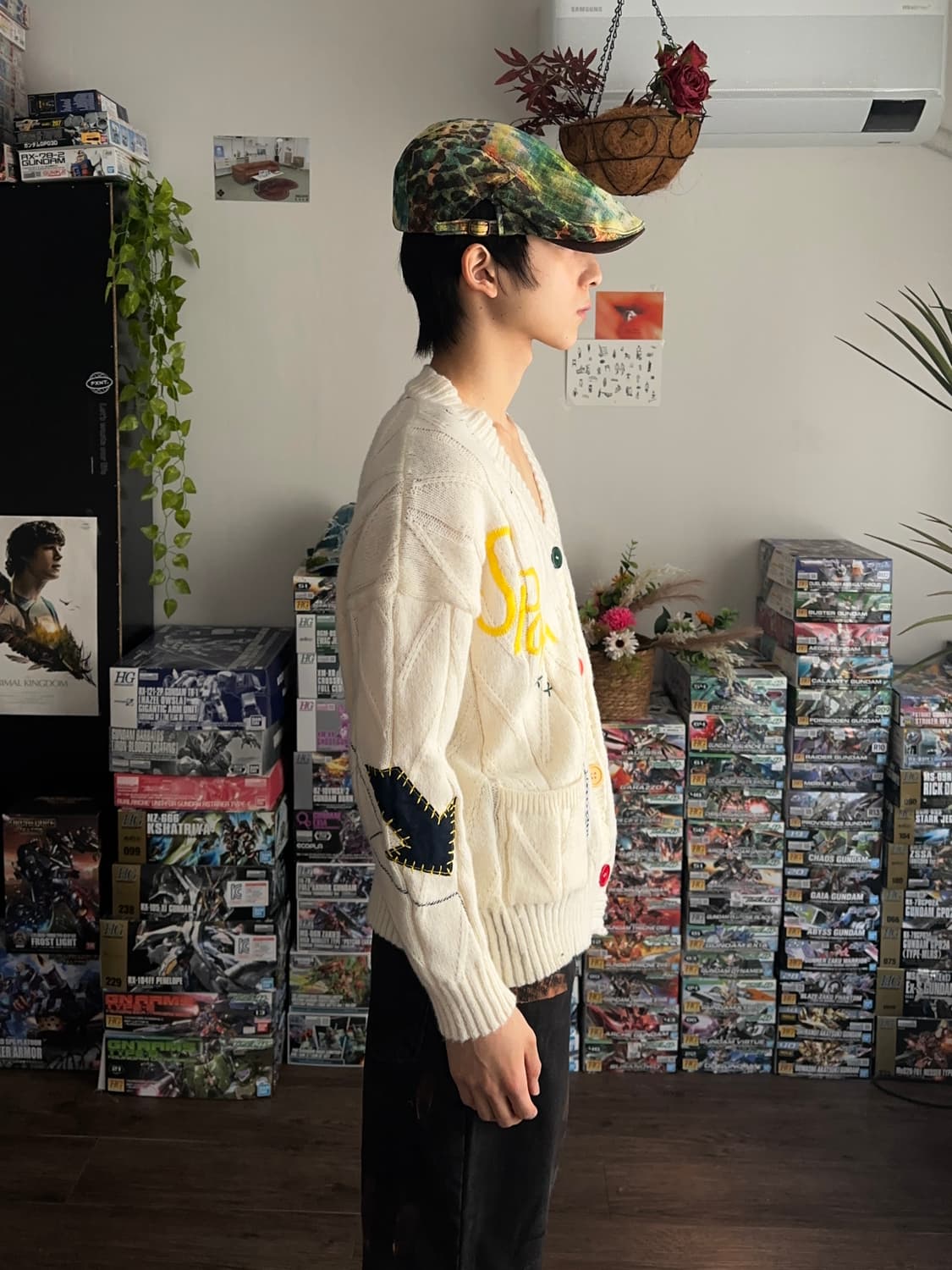 컬러 디테일드 패치워크 카디건 상품이미지5