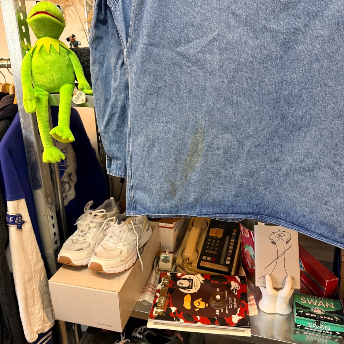 80'S 엘엘빈 데님 헌팅 자켓 코트  상품이미지7