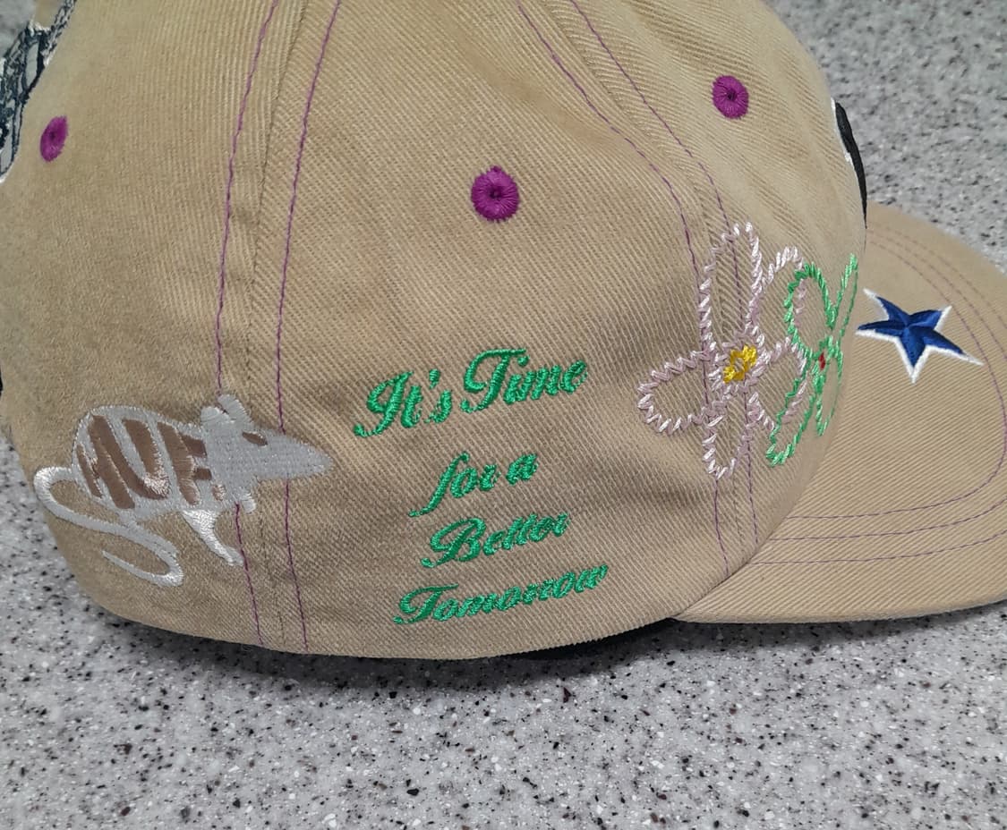 💥허프 자수와펜 패치 스냅백 (베이지)
 상품이미지4