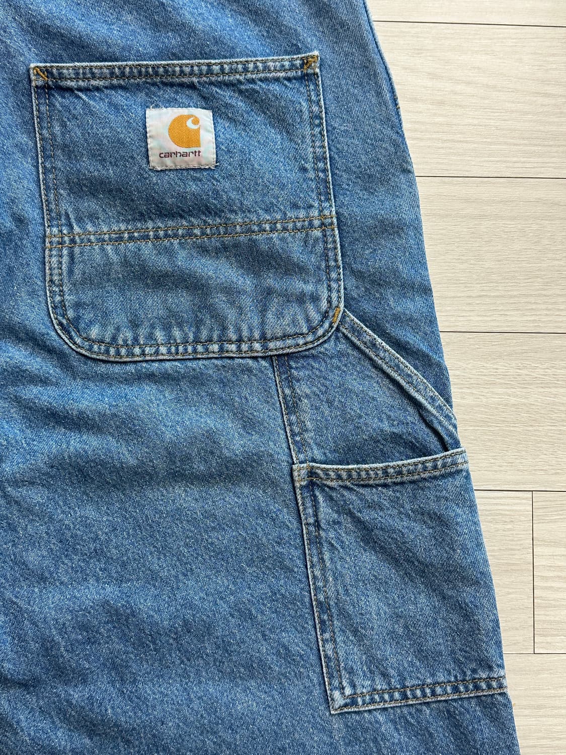 칼하트 더블니 팬츠 W31XL32 미드 블루 상품이미지4