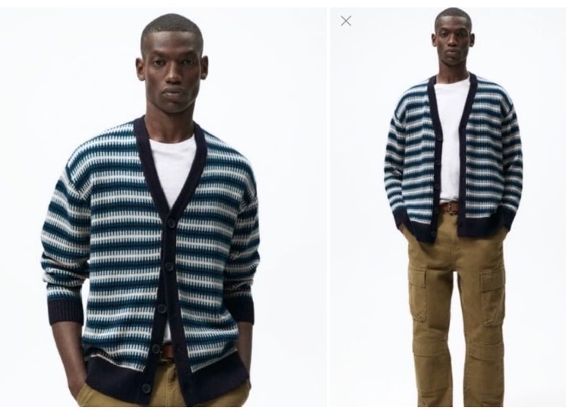 자라 / 스트라이프 가디건, 남성 가디건 / L(105) 상품이미지10