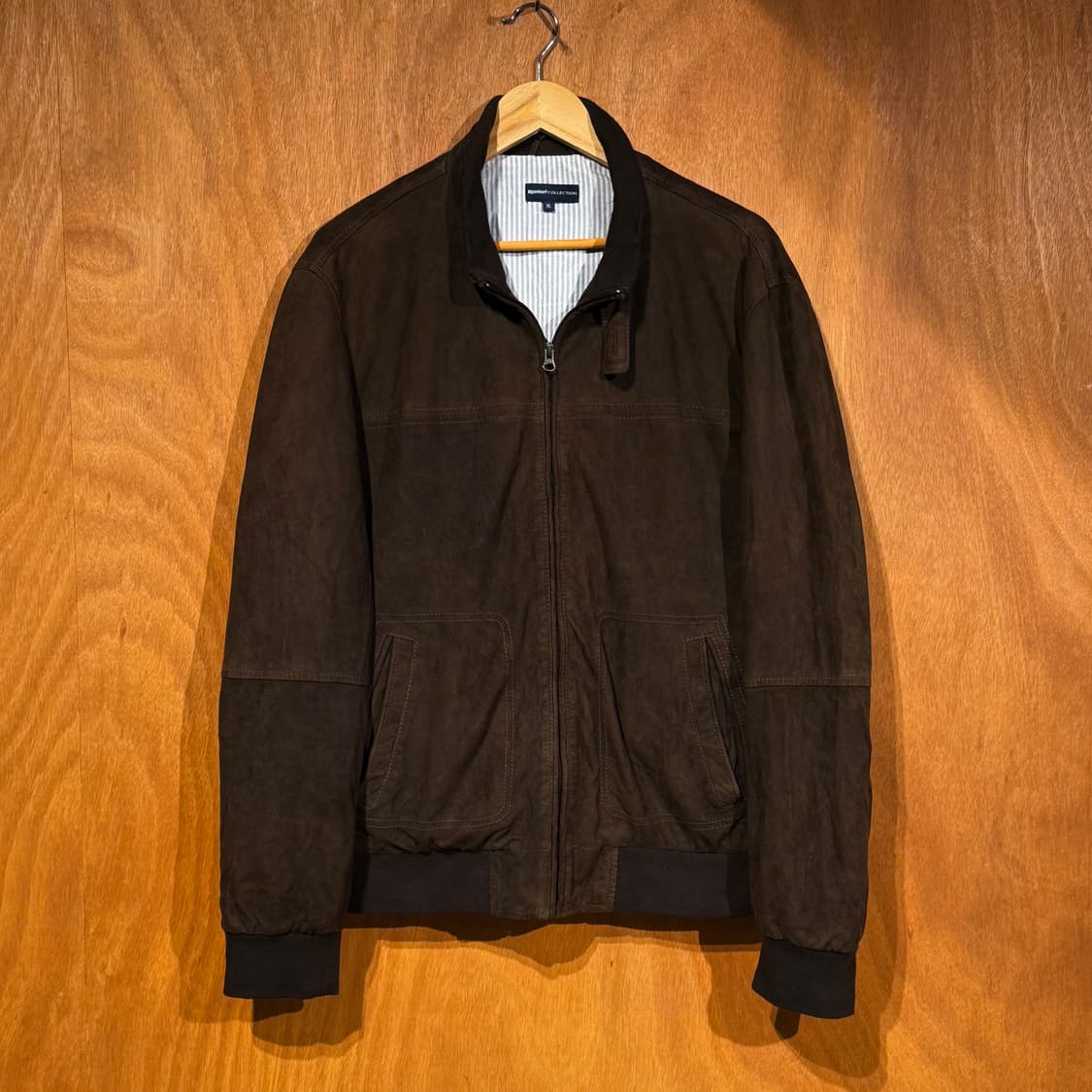 네덜란드 비옌코르프 고트레더 스웨이드 봄버 자켓 XL 염소가죽 상품이미지1