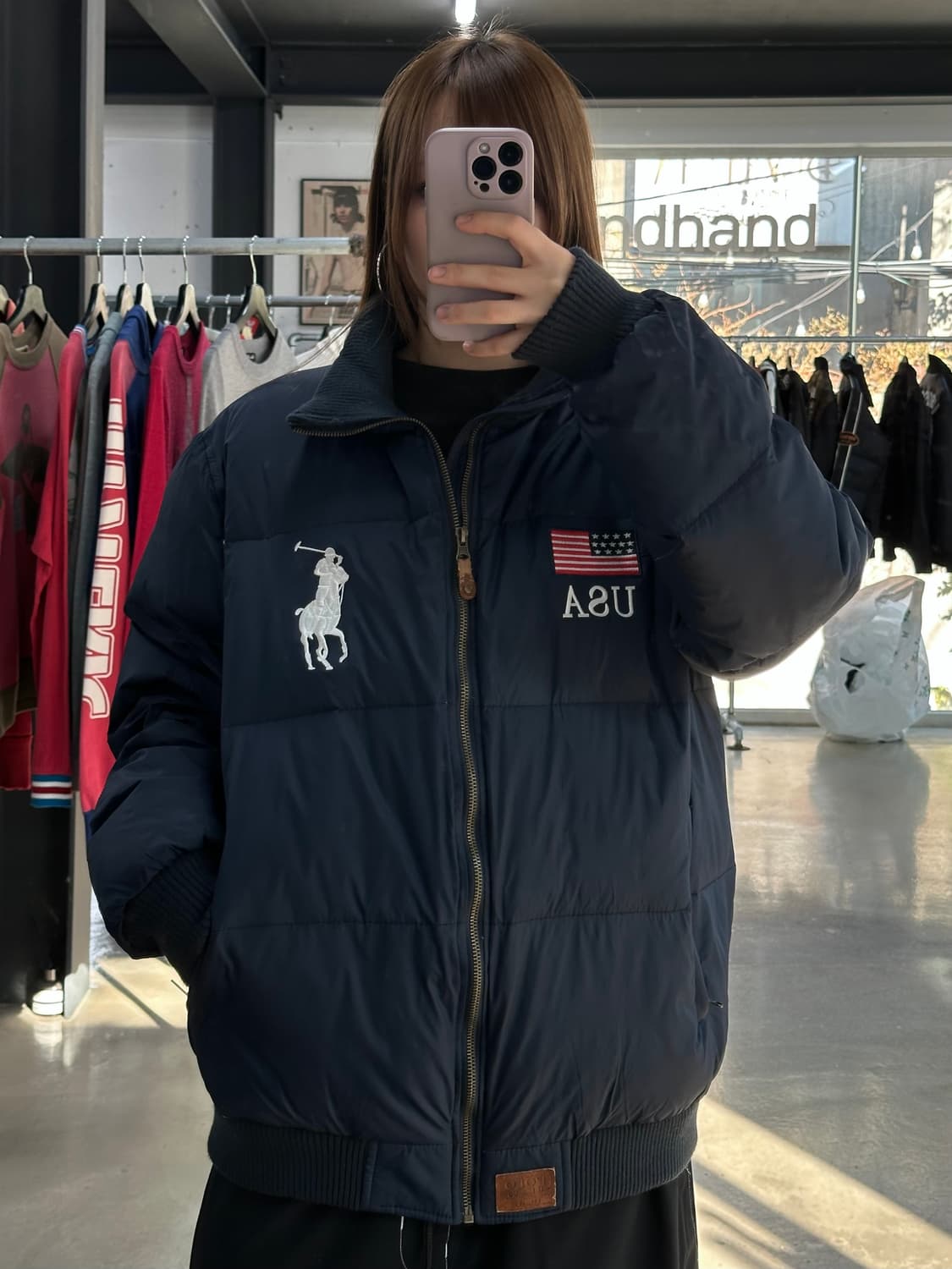 폴로랄프로렌 US성조기 빅포니 넘버링 푸퍼자켓2XL 상품이미지5