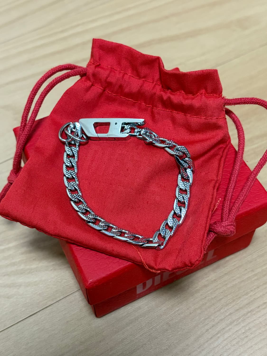 디젤 Dx1496 스테인리스 스틸 체인 브레이슬릿 팔찌 실버 상품이미지2