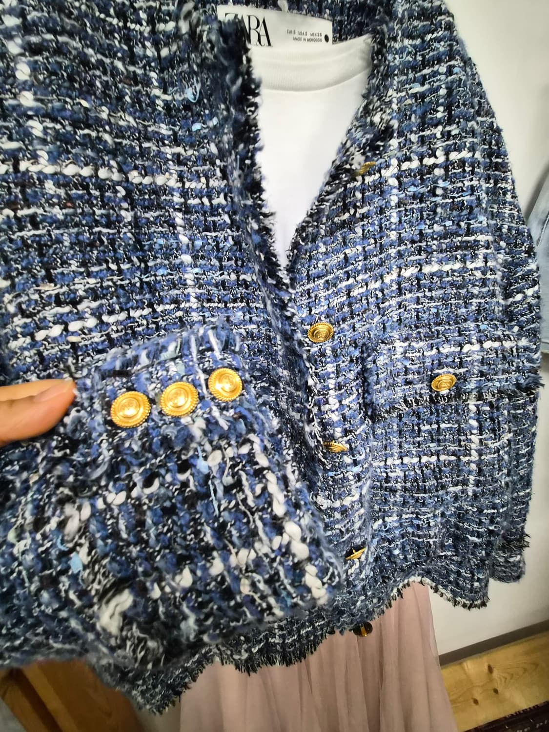 자라 아방 트위드 점퍼 상품이미지6