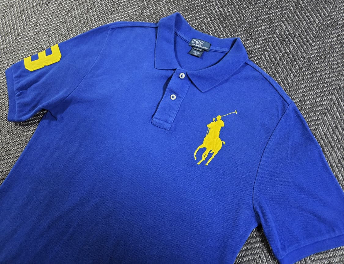폴로 랄프로렌 빅포니 블루 카라 반팔티
 상품이미지3