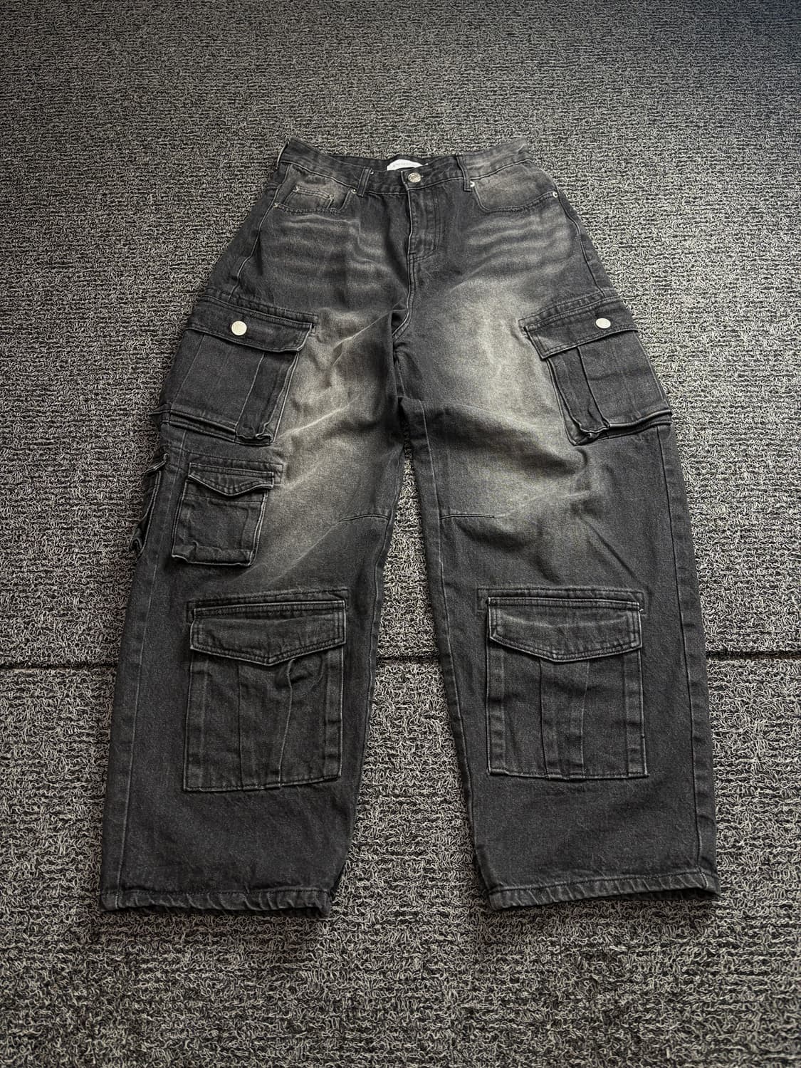 빈티지 아카이브 멀티 포켓 와이드 카고 데님 팬츠 2422 상품이미지2