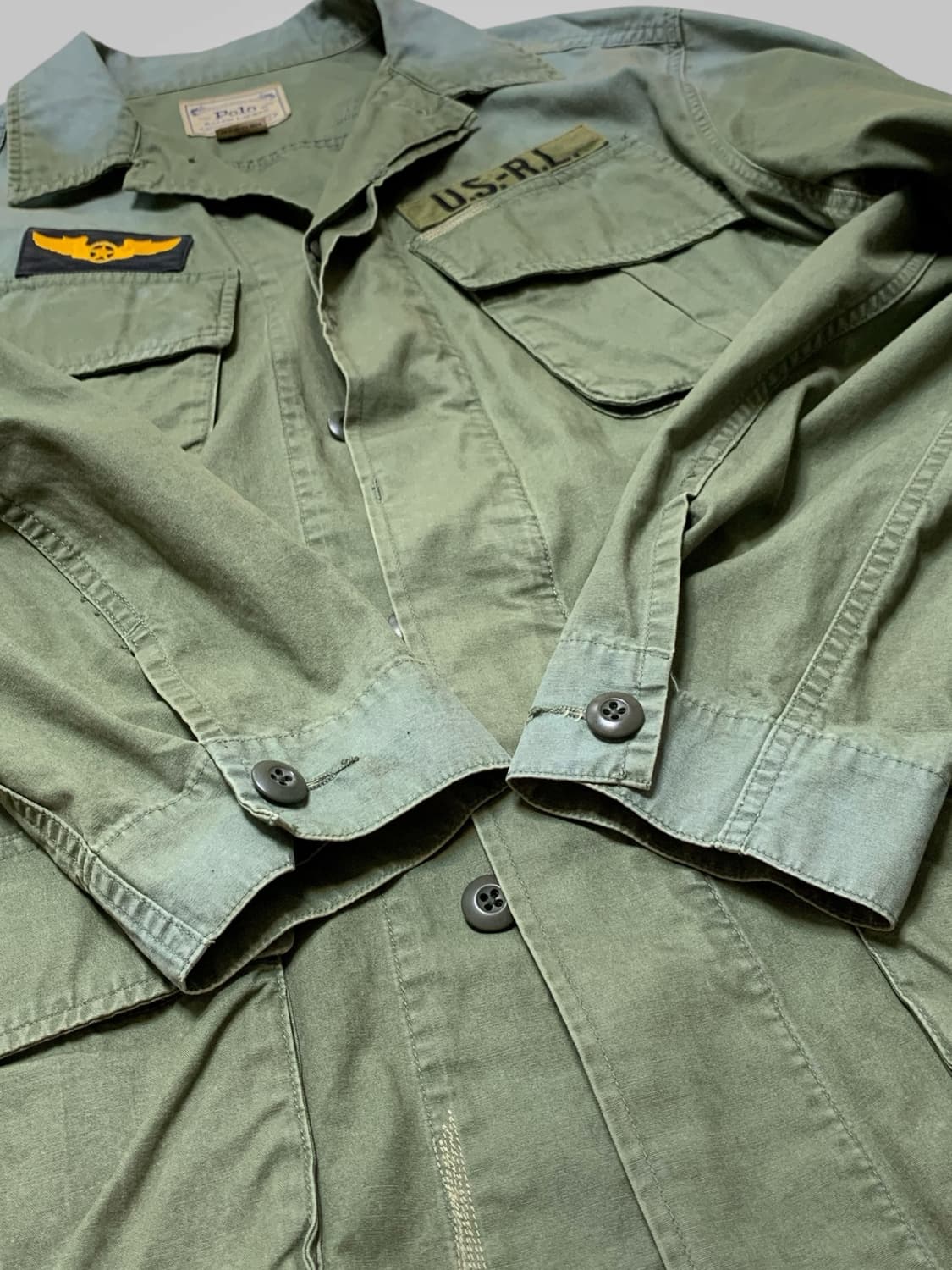 [M]폴로 밀리터리와팬패치 빈티지워싱 정글 퍼티그자켓 상품이미지5