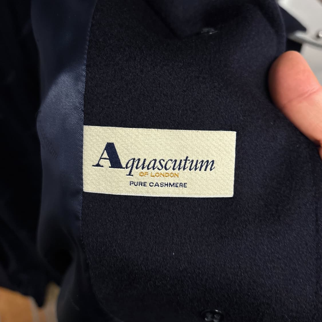 80~90s 아쿠아스큐텀 퓨어 캐시미어 로브 랩 코트 잉글랜드 N1231 상품이미지8