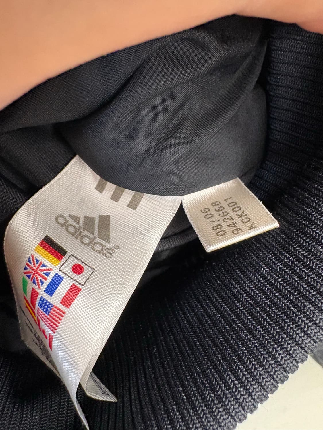 아디다스 빈티지 삼선 크롭 숏패딩 블랙 상품이미지7