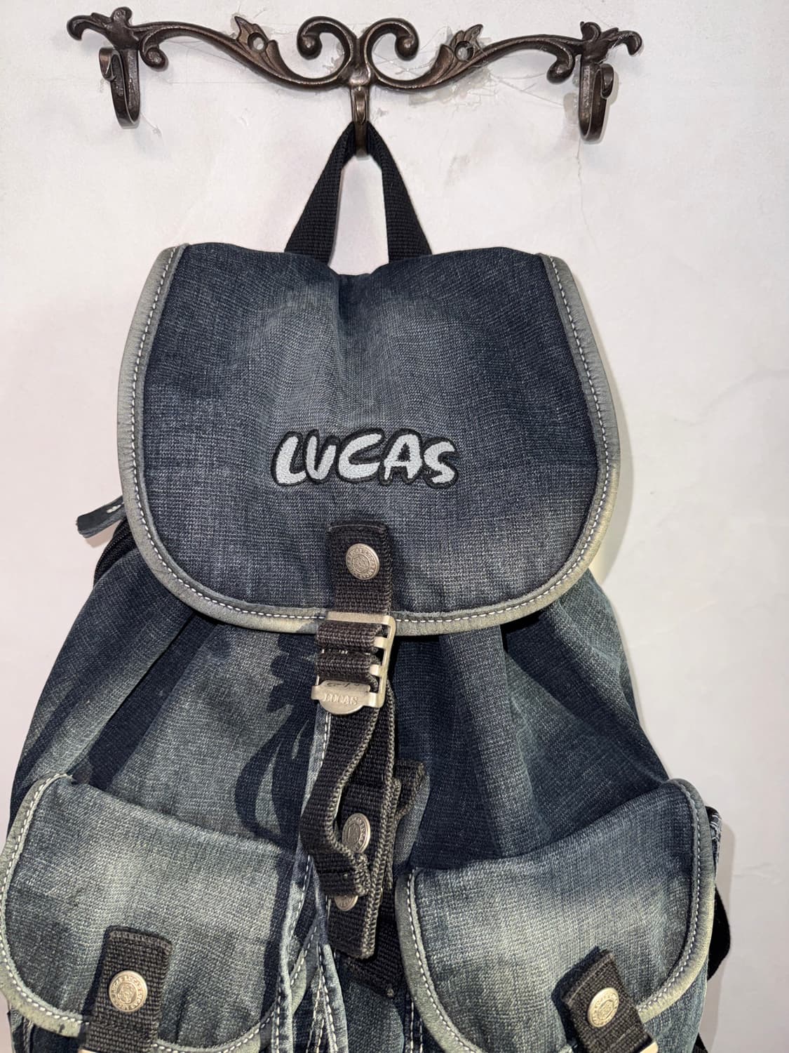 Lucas washing denim multi pocket 백팩 상품이미지3