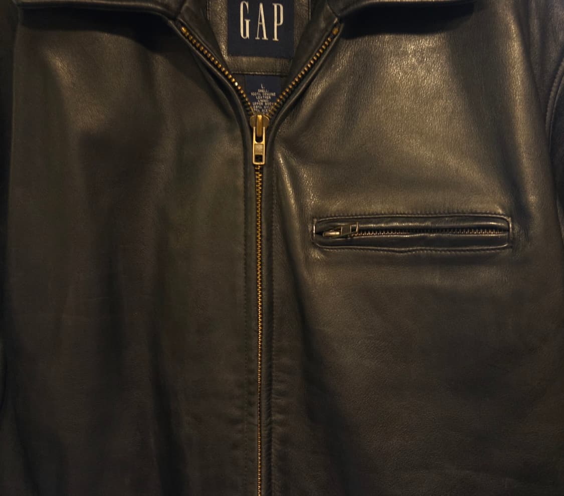 90'S 올드갭 카우하이드 레더 자켓 상품이미지5
