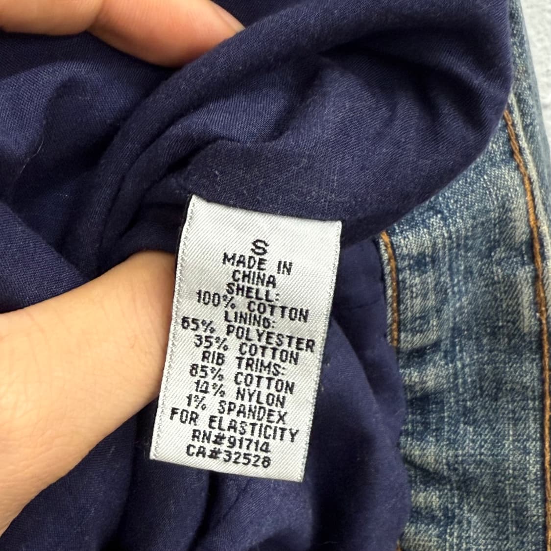 알마니 익스체인지 AX 투웨이 데님 블루종 자켓 S 상품이미지3