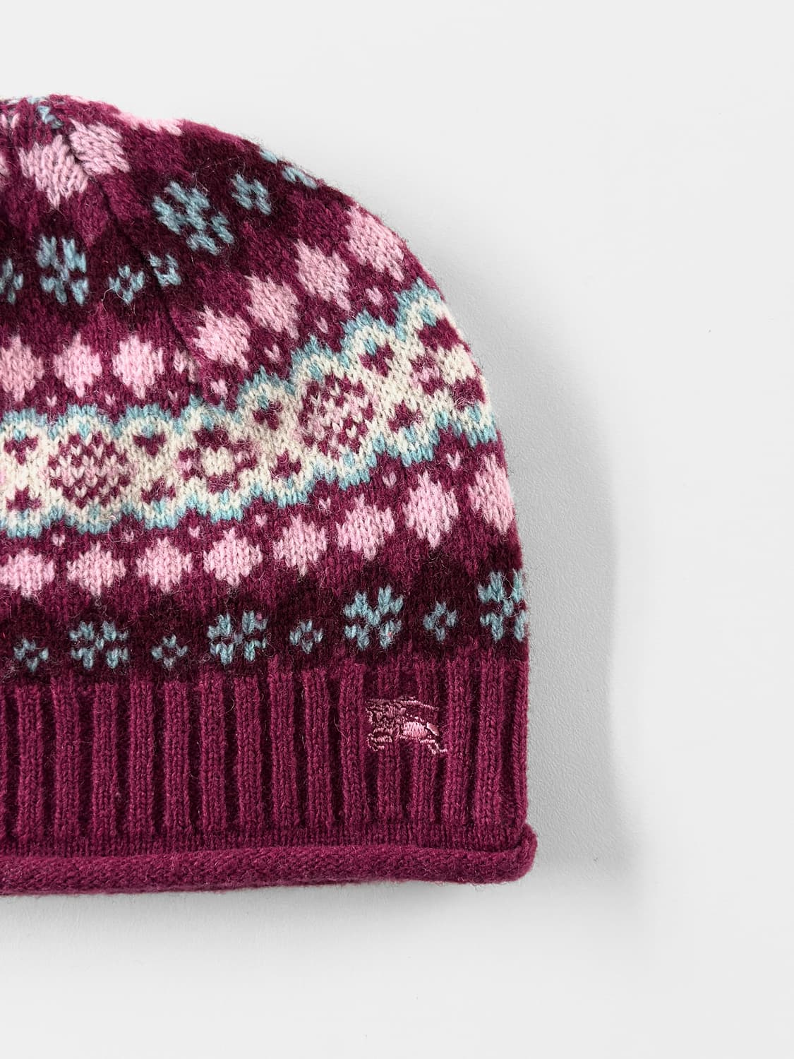 빈티지 버버리 런던 페어 아일 니트 비니 상품이미지4