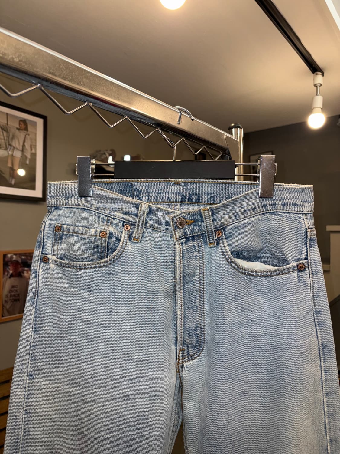 90’s Levi’s 501 520 USA distressed denim 상품이미지5