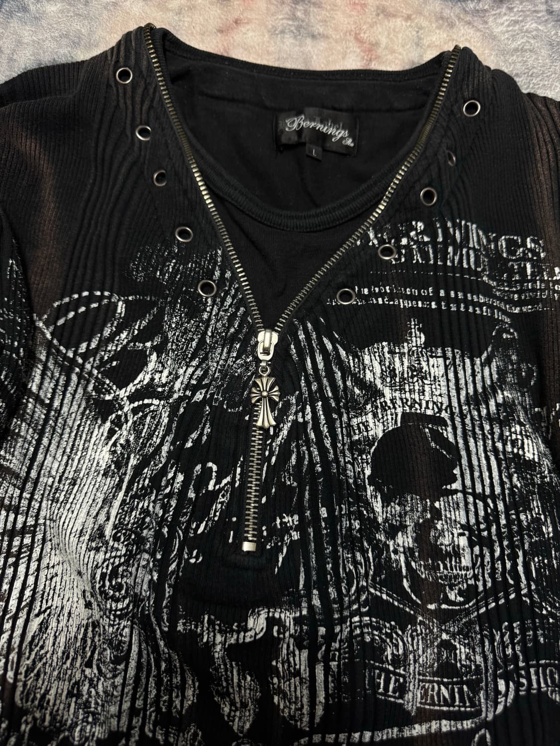Bernings sho 00s zipper layered vkei cut 상품이미지7