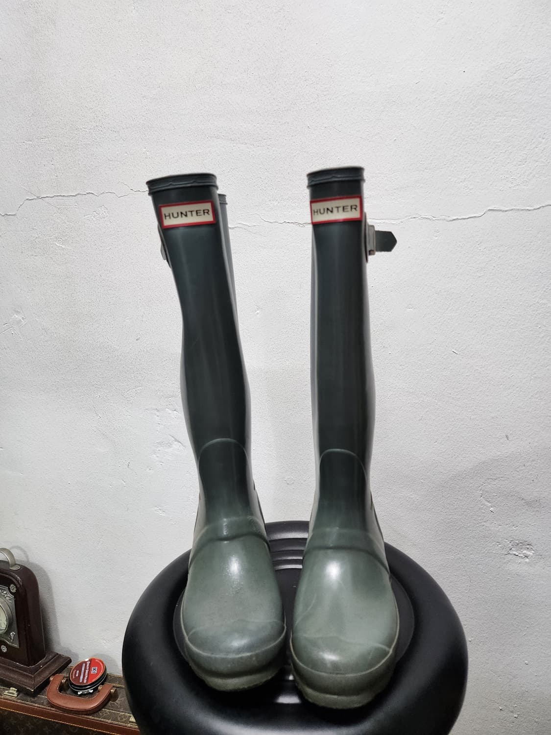 헌터 롱 레인부츠 다크올리브 상품이미지2