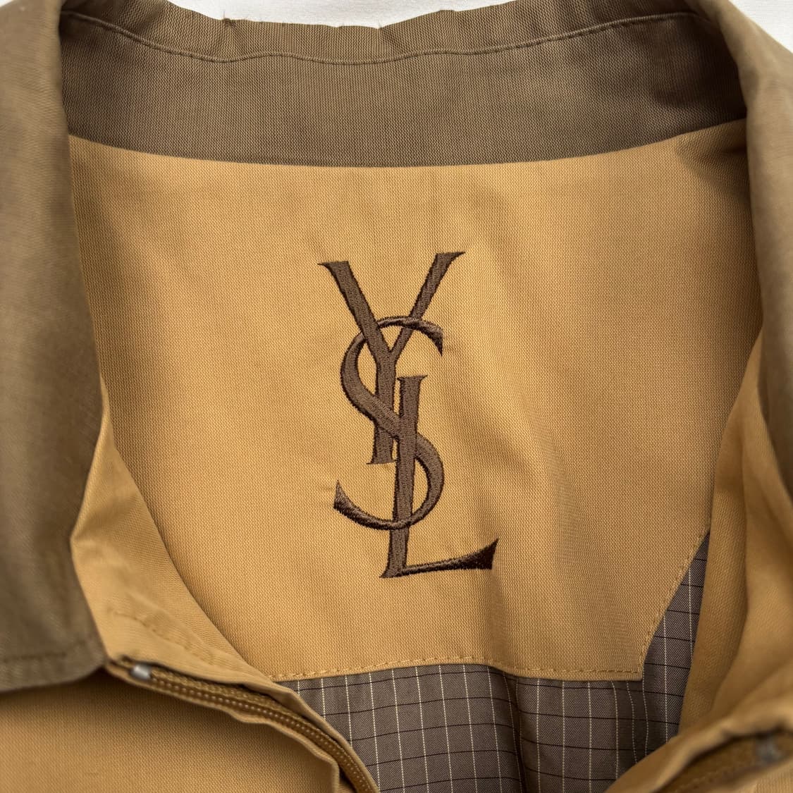 입생로랑 브라운넥 카멜 블루종 자켓 L 상품이미지7