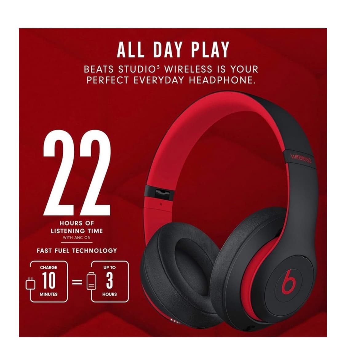Beats 애플 비츠 스튜디오 3 노이즈 캔슬링 헤드폰  상품이미지4