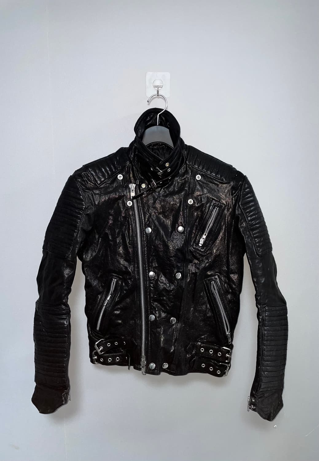 Goatskin rock punk leather jac 상품이미지6