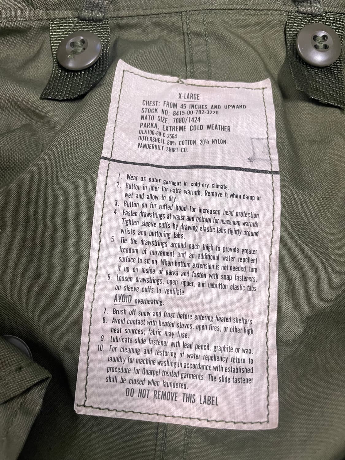 m65피쉬테일 og 오리지널 개파카 XL 단품 민트 상품이미지2