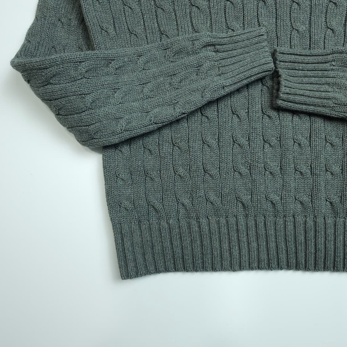 [택포]폴로 케이블 브이넥 니트 M 상품이미지9