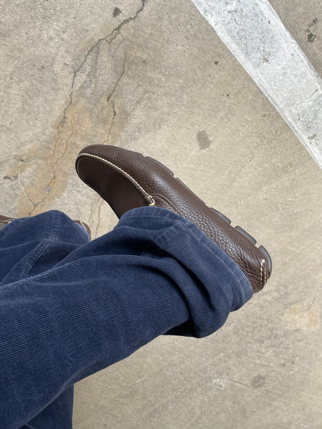 Prada Calf Skin Brown Driving Loafers 상품이미지5