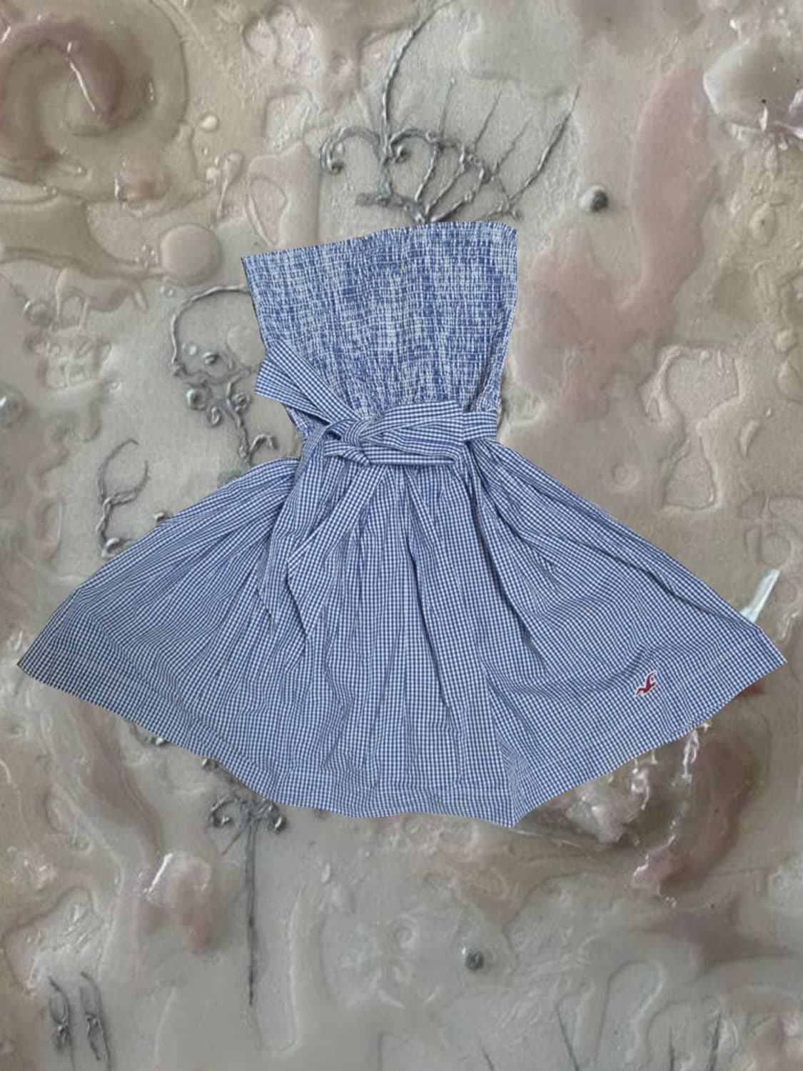 미국 빈티지 홀리스터 갸루 블루 깅엄 체크 원피스 탑 핀터레스트 핀터깔 상품이미지1