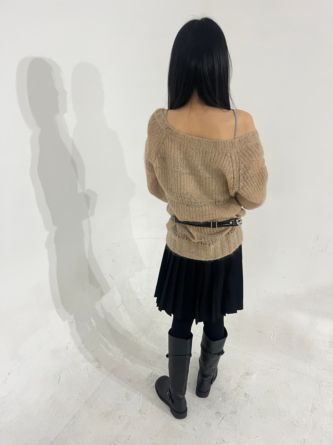 Hairly beige knit 상품이미지7